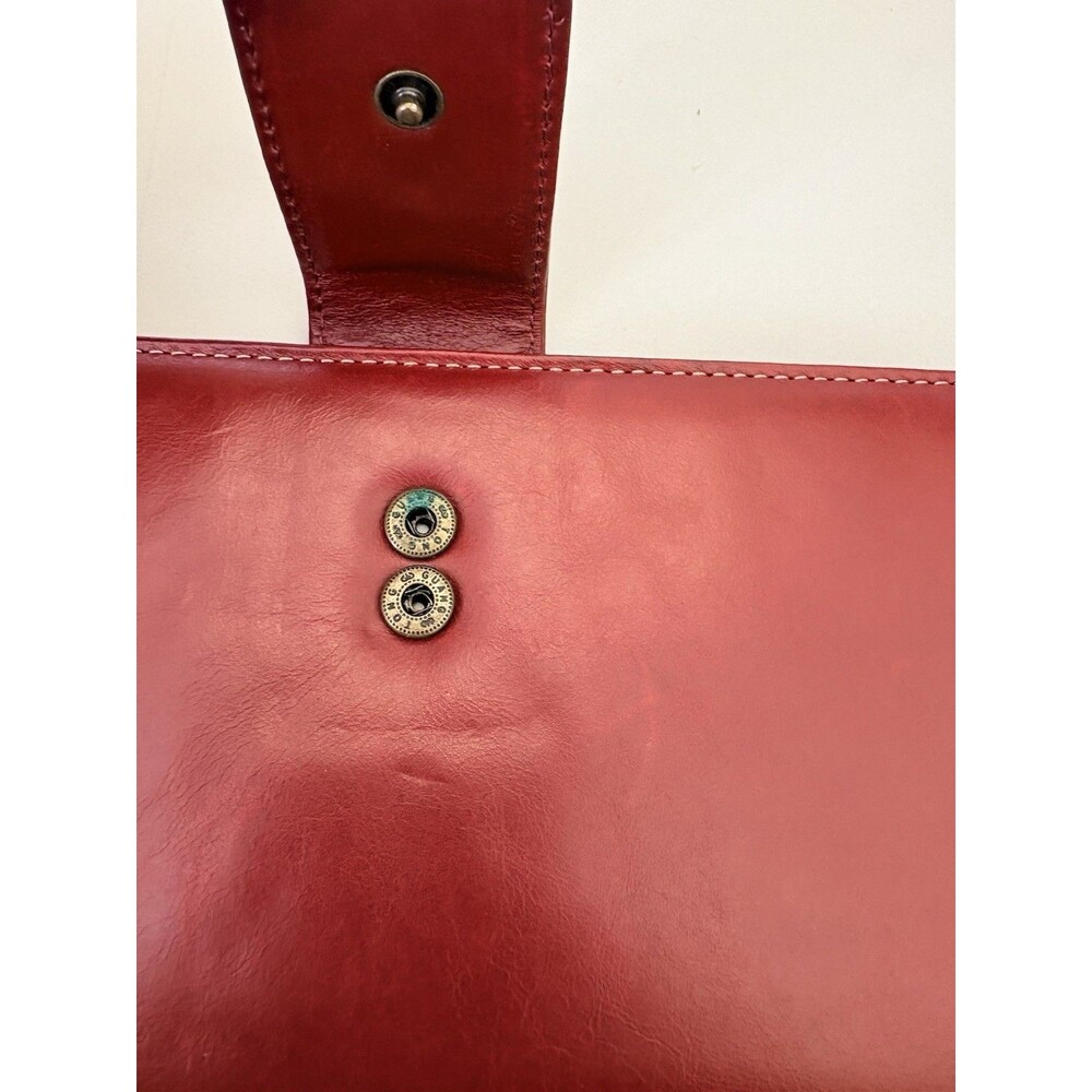 Clarks Genuine Leather Long Wallet Organizer Red Checkbook Vintage 90's Y2K - Picture 8 of 12